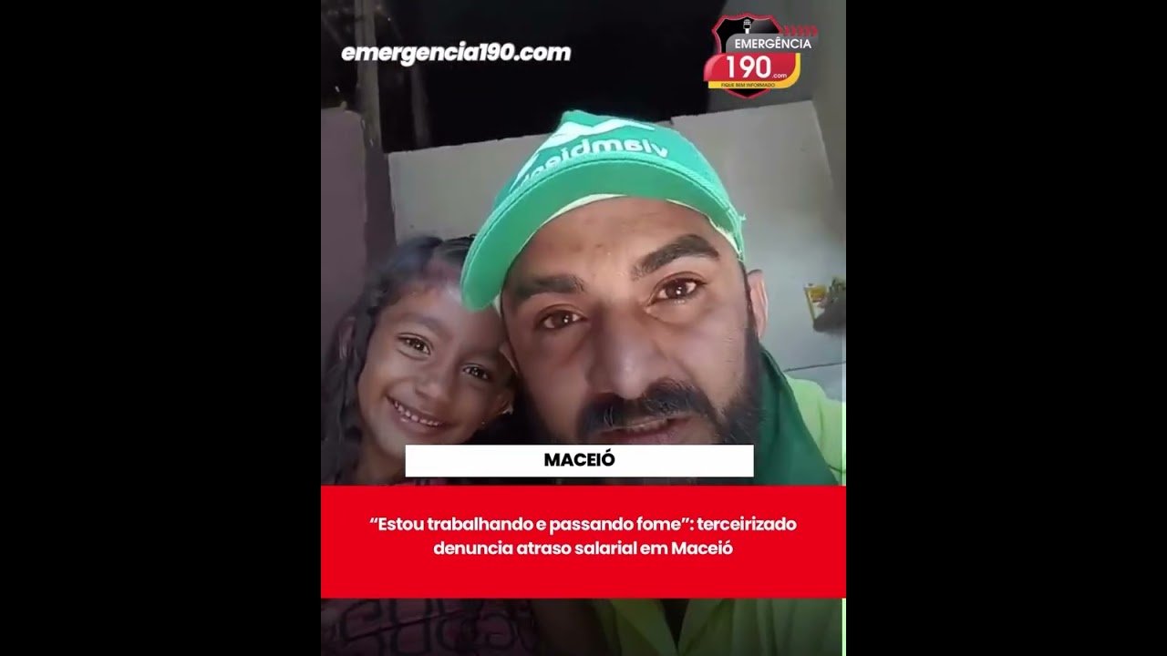 Inadmissível! O trabalhador terceirizado André Holanda, que atua como gari em Maceió, gravou um vídeo denunciando que está passando por necessidades após semanas sem receber salário. Inadmissível! O trabalhador terceirizado André Holanda, que atua como gari em Maceió, gravou um vídeo denunciando que está passando por necessidades após semanas sem receber salário.