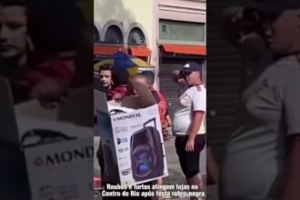 Várias lojas foram roubadas após festa do Flamengo no Rio de Janeiro!