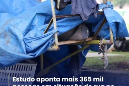 ESTUDO APONTA MAIS 365 MIL PESSOAS EM SITUAÇÃO DE RUA NO BRASIL