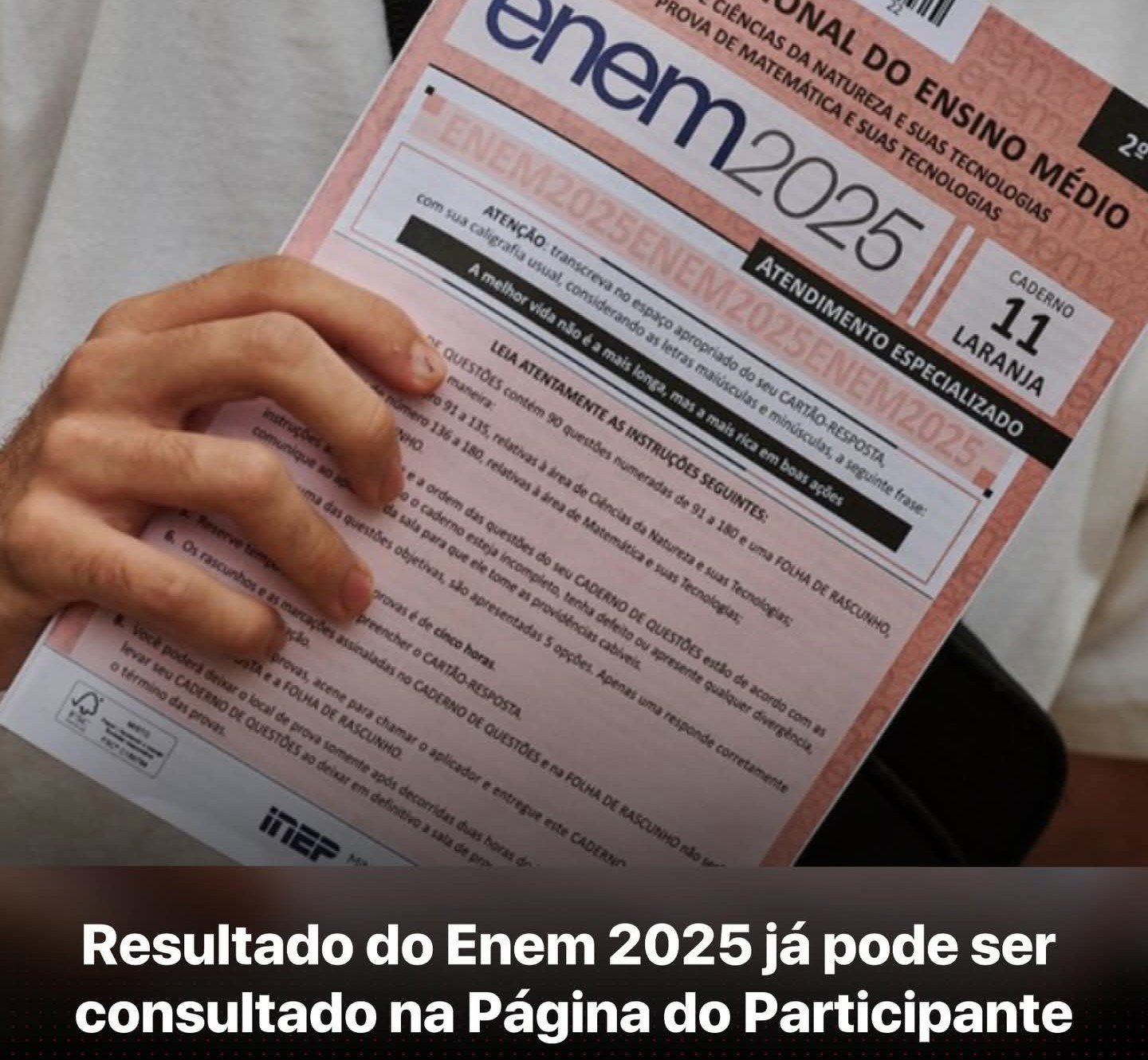 RESULTADO DO ENEM 2025 JÁ PODE SER CONSULTADO NA PÁGINA DO PARTICIPANTE RESULTADO DO ENEM 2025 JÁ PODE SER CONSULTADO NA PÁGINA DO PARTICIPANTE