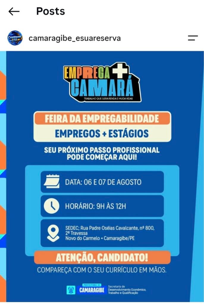 EMPREGA MAIS CAMARÁ